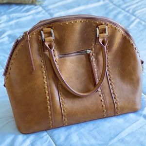 Luxury Tan Leather Diaper Bag - Beau brand